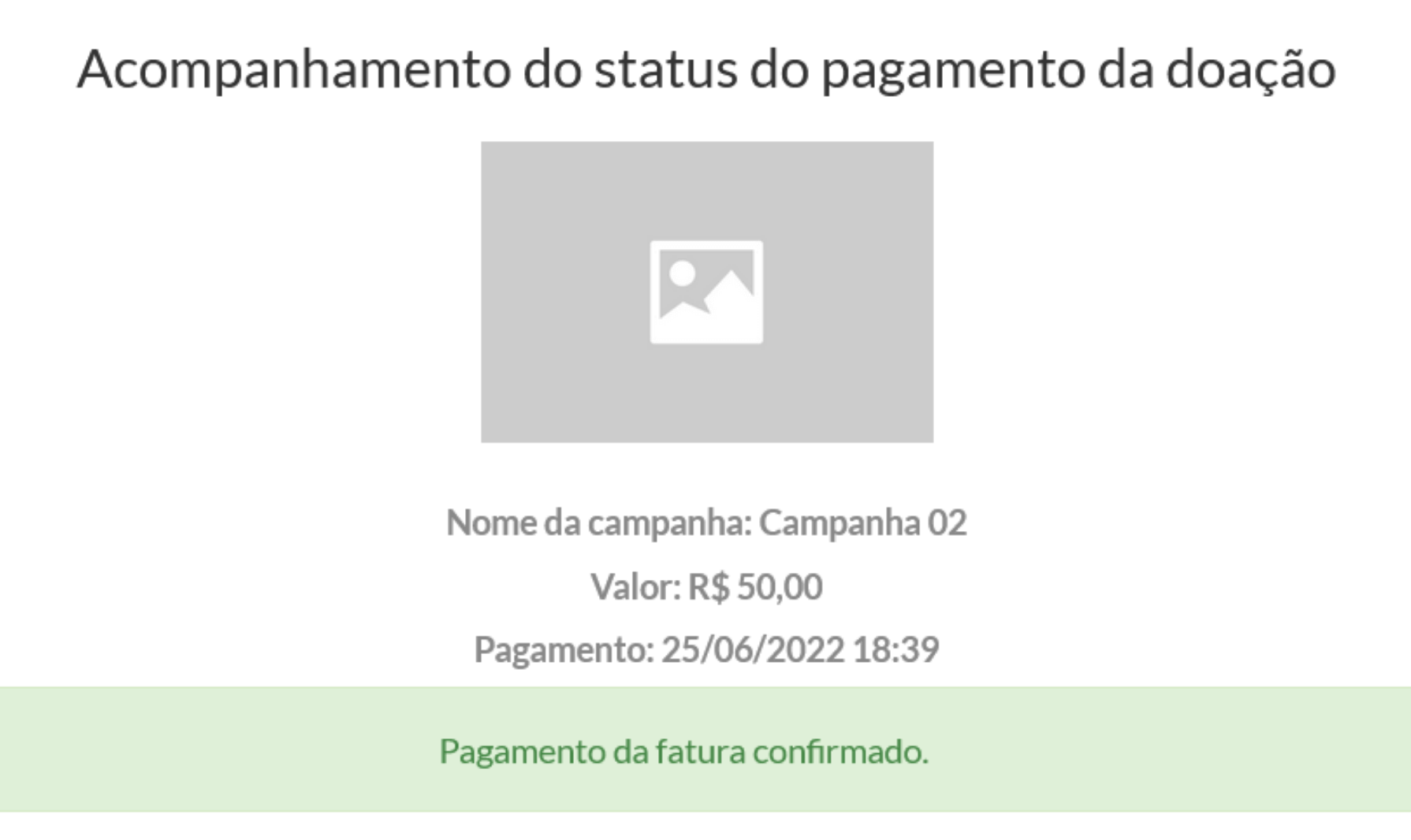 Ajuda para fazer uma doação